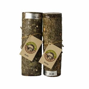 image of a shiitake and oyster mushroom log duo gift set